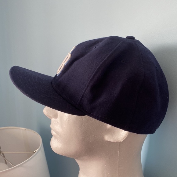 New Era 59 Fifty Tampa Bay Rays Blue & White Embroidered Baseball Hat Size 7 5/8 - Picture 3 of 8